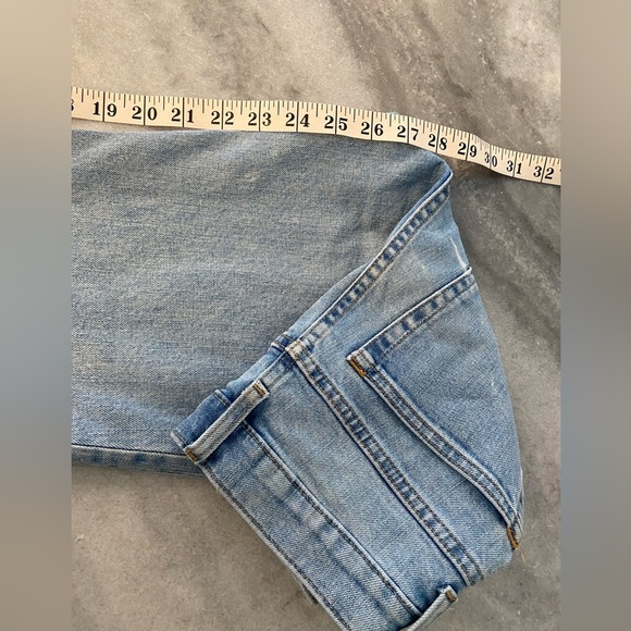 Everlane High Rise Straight Leg Light Wash Denim Jeans Distressed Zip Size 0 - Picture 12 of 12